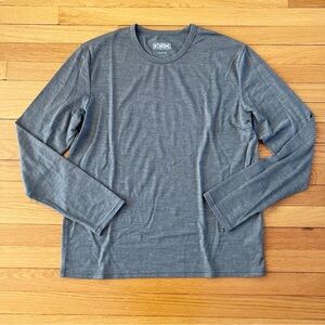 Chrome Industries Grey Merino Wool Blend Gorpcore Ski Base Layer Shirt Large